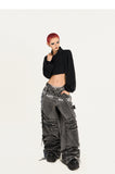 【25s Oct.】Punk Heavy-duty Raw-edge Washed Distressed Jeans