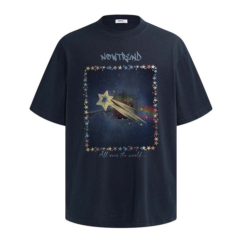 Apple Star Graphic Oversized Tee