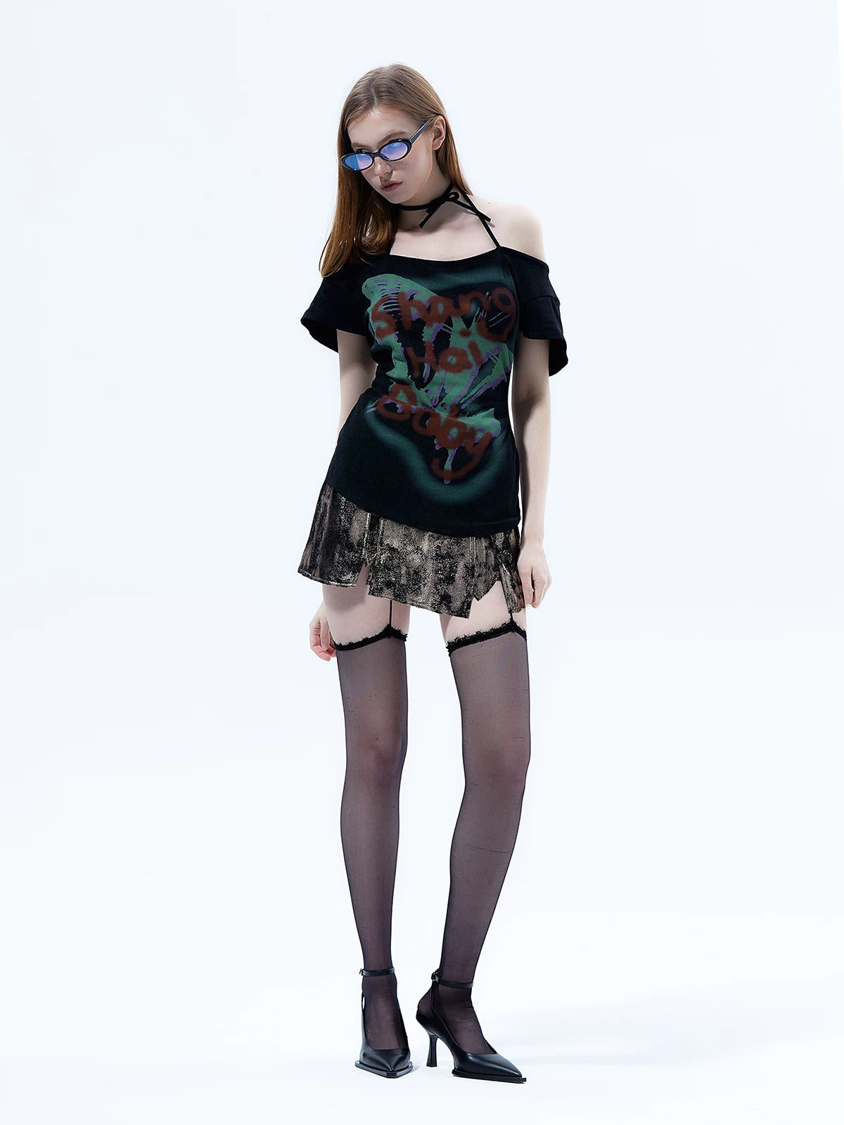 Y2K Sexy Butterfly Print T-shirt