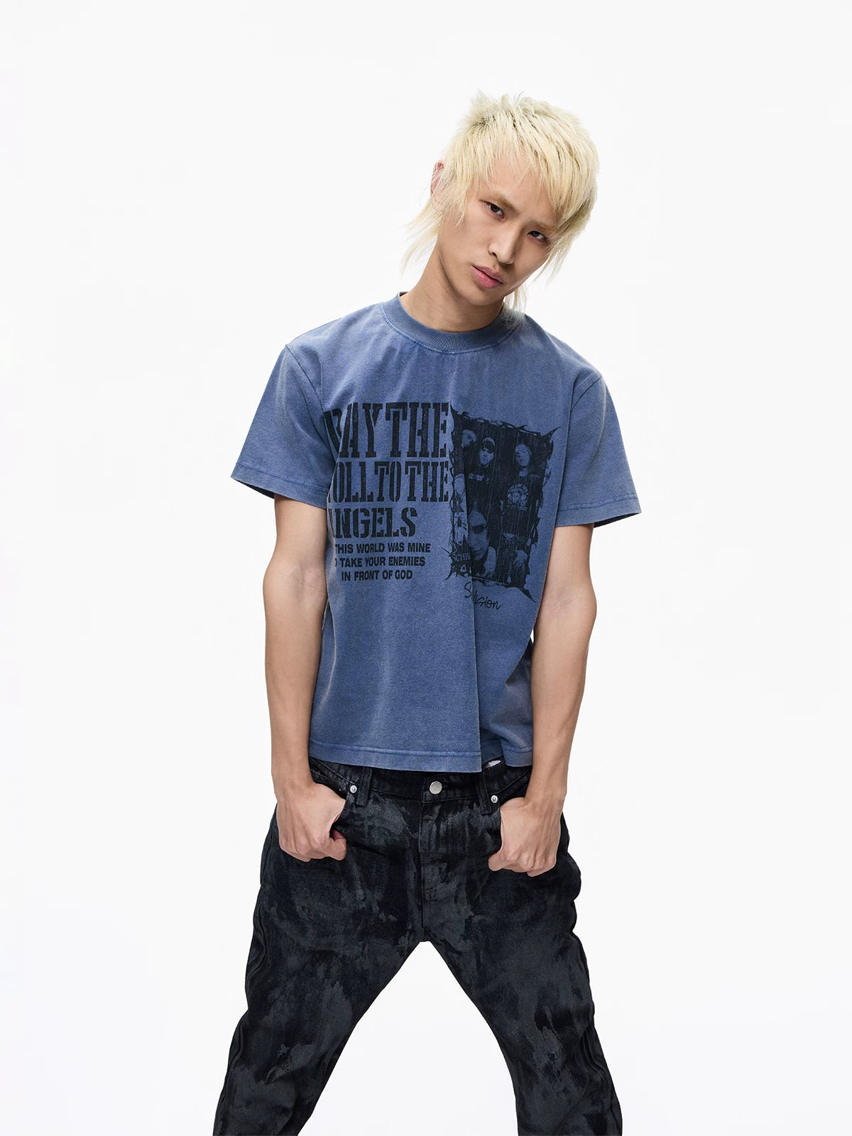 Washed Vintage Graphic Cropped Tee
