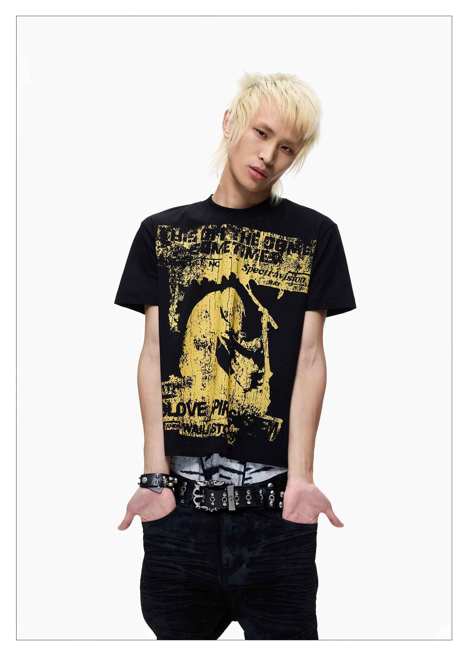 Vintage Rock Band Graphic Cropped Tee