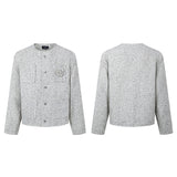 【25s Sep.】Tweed Rose Brooch Chanel Style Jacket