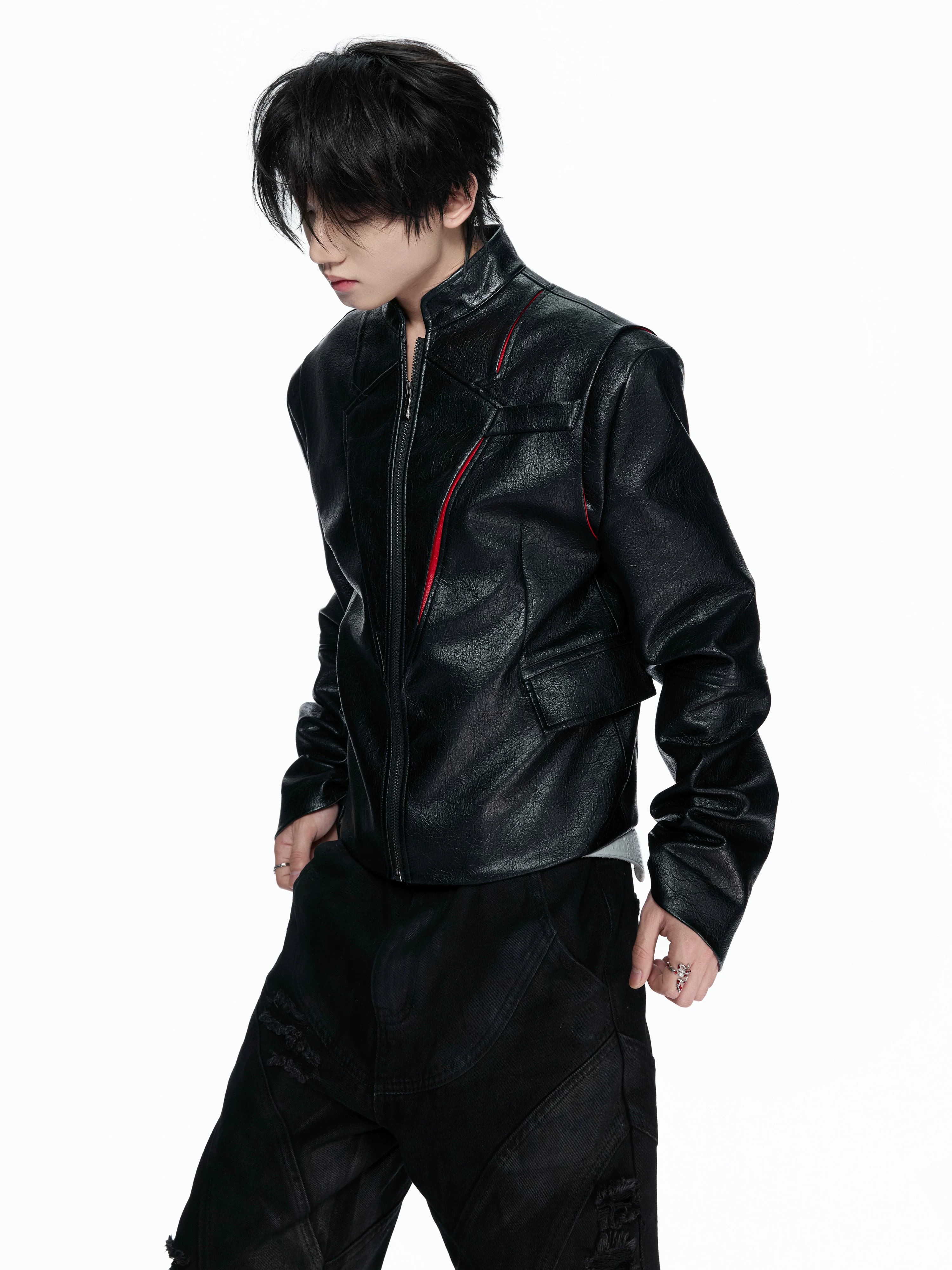 Inferno Vein Cracked Leather Jacket