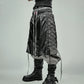 【25s Jul.】Tie-straps Glossy Coating Stitching Honeycomb Mesh Cropped Shorts
