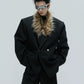 【25s Nov.】Elegant Detachable Fur Collar Wool Suit/Trousers