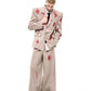 Elegant Bloodstained Vertical Striped Suit