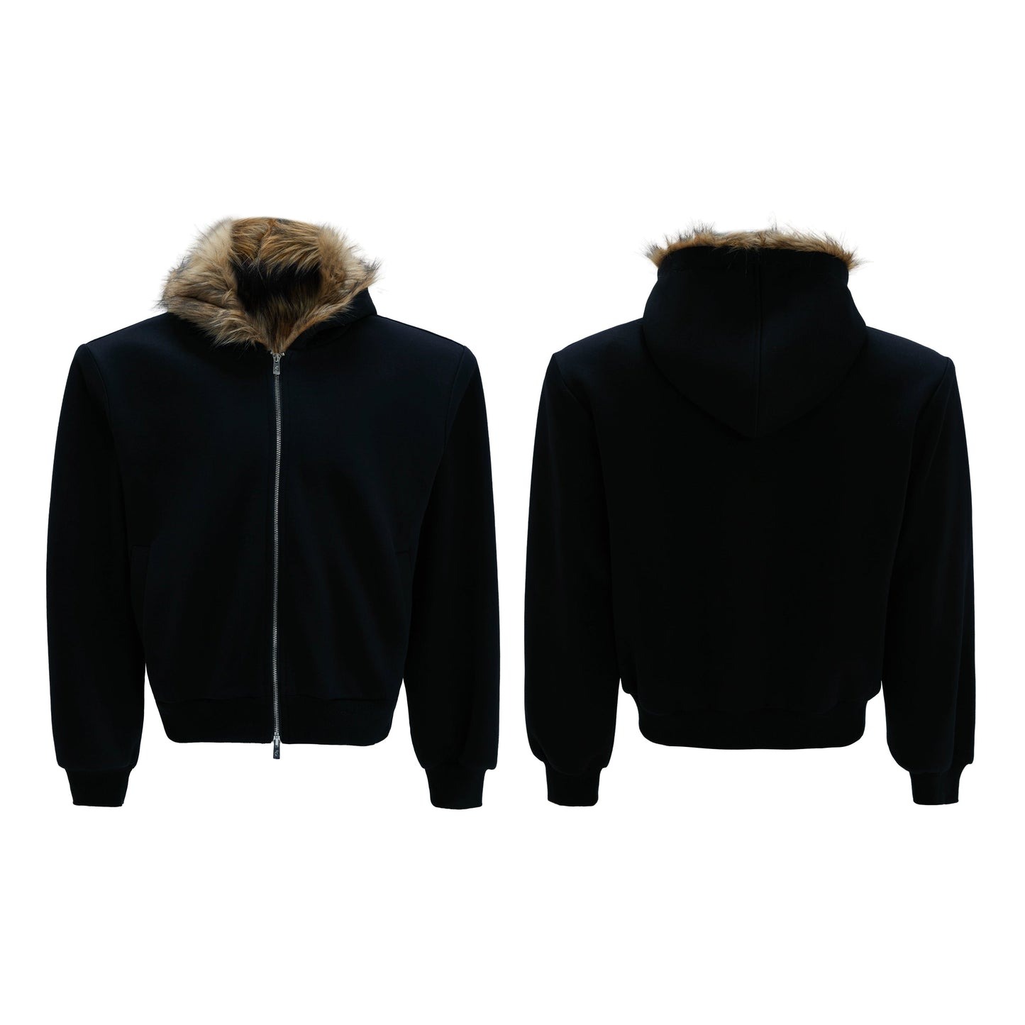 【25s Nov.】Fur Collar Hooded Sweatshirt Cardigan/ Pants