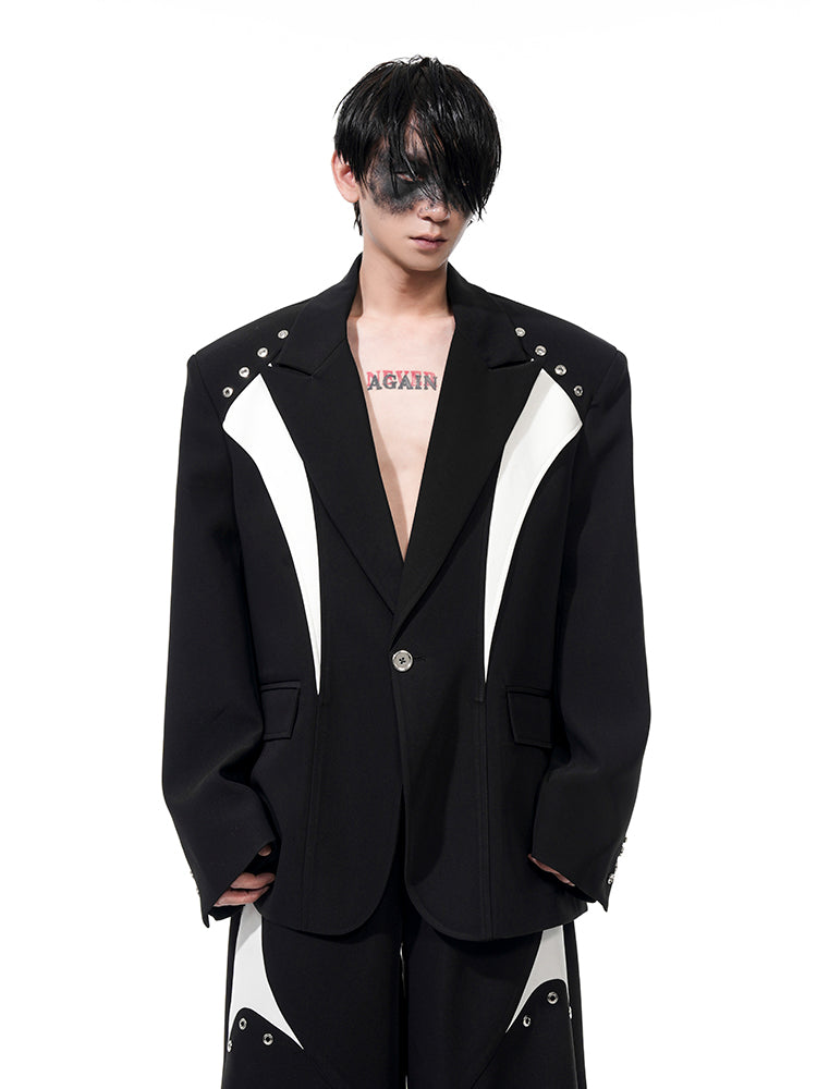 【25s Apr.】Deconstructed Color-blocked Suit + Pants（Pants are all sold out.)