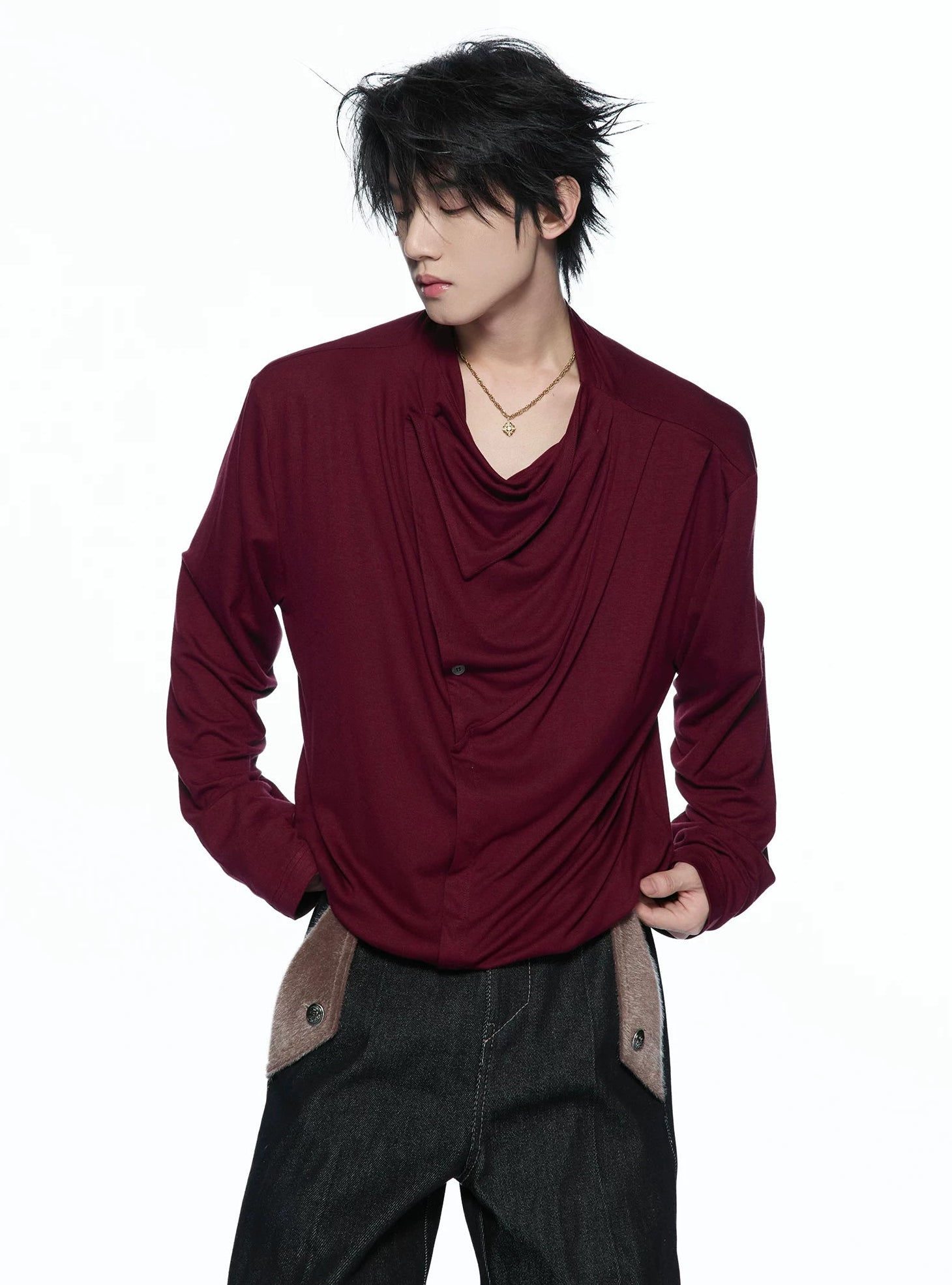 Multi-Form Draped Long Sleeve Base Layer