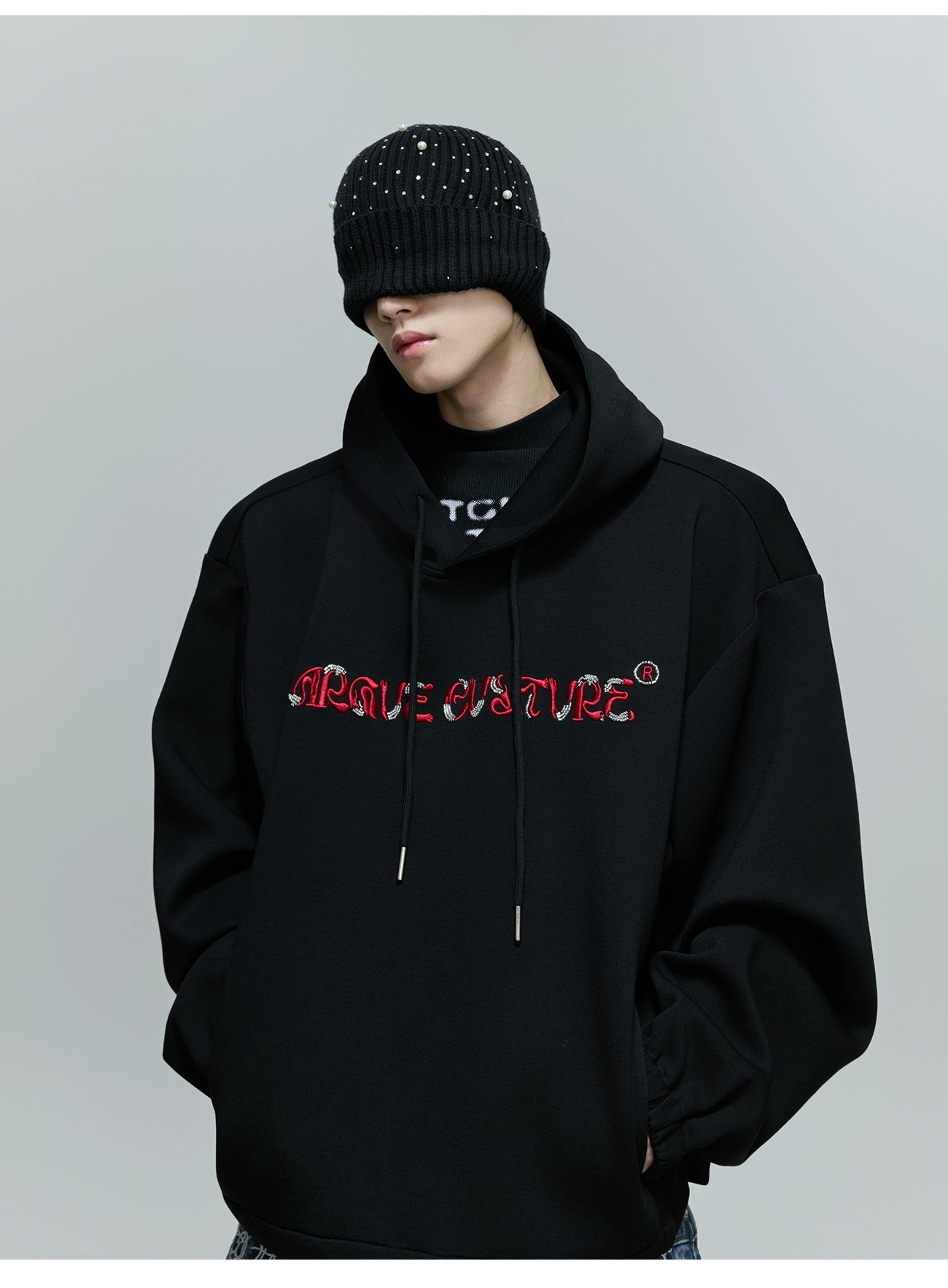 Beaded Embroidered Hoodie