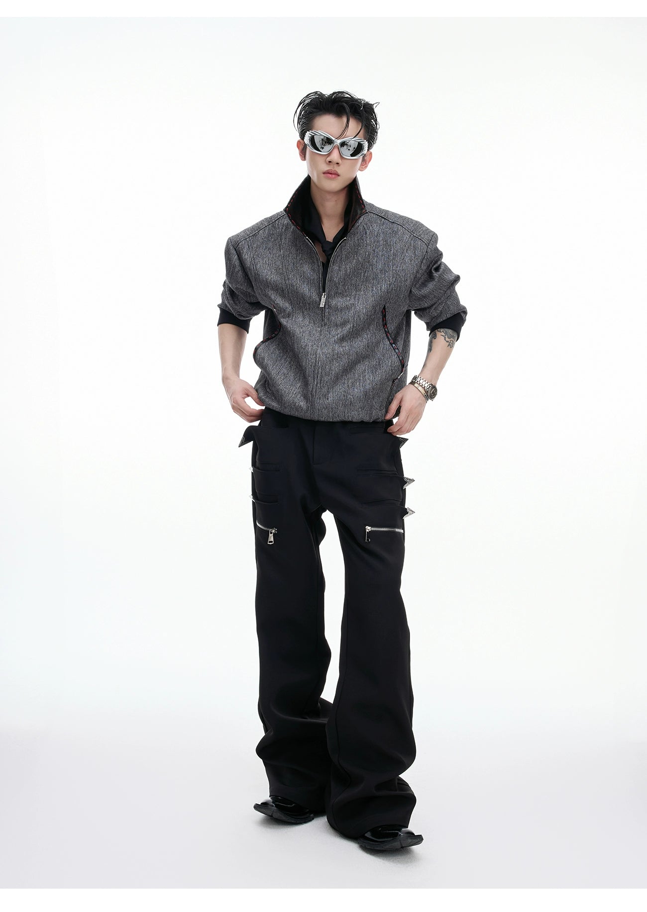 【25s Sep.】Vintage Metal Zipper 3D Pocket Pants