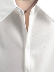 【26s May.】Sequin Detail Relaxed Shirt Jacket