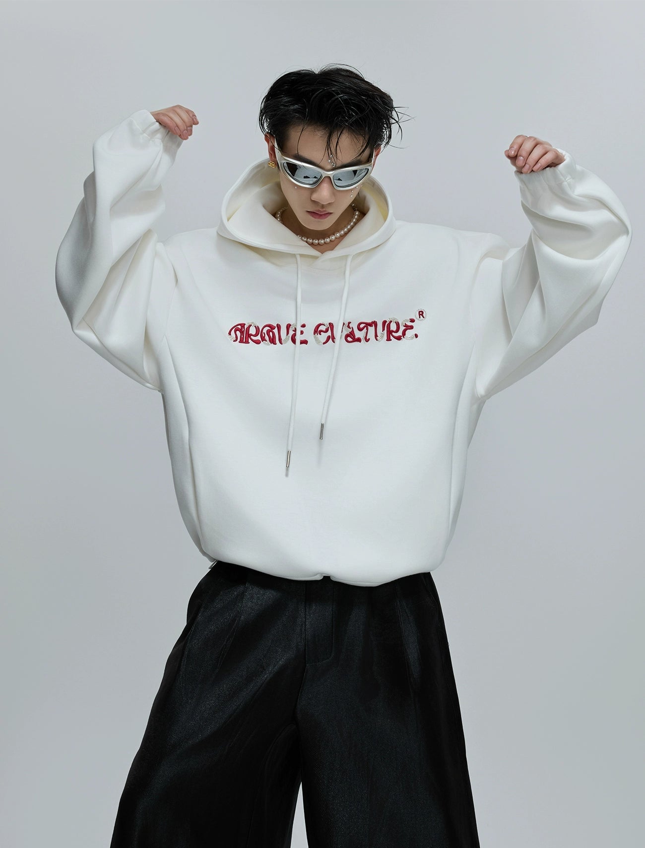 Beaded Embroidered Hoodie