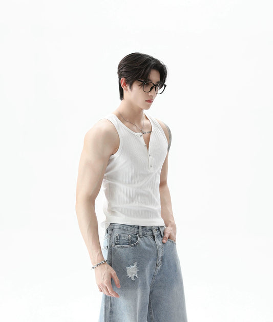 【25s Aug.】Minimalist Solid Color Crew Neck Tank Top
