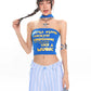 【25s Jul.】Vintage Letter Sports Style Tank Tube Top