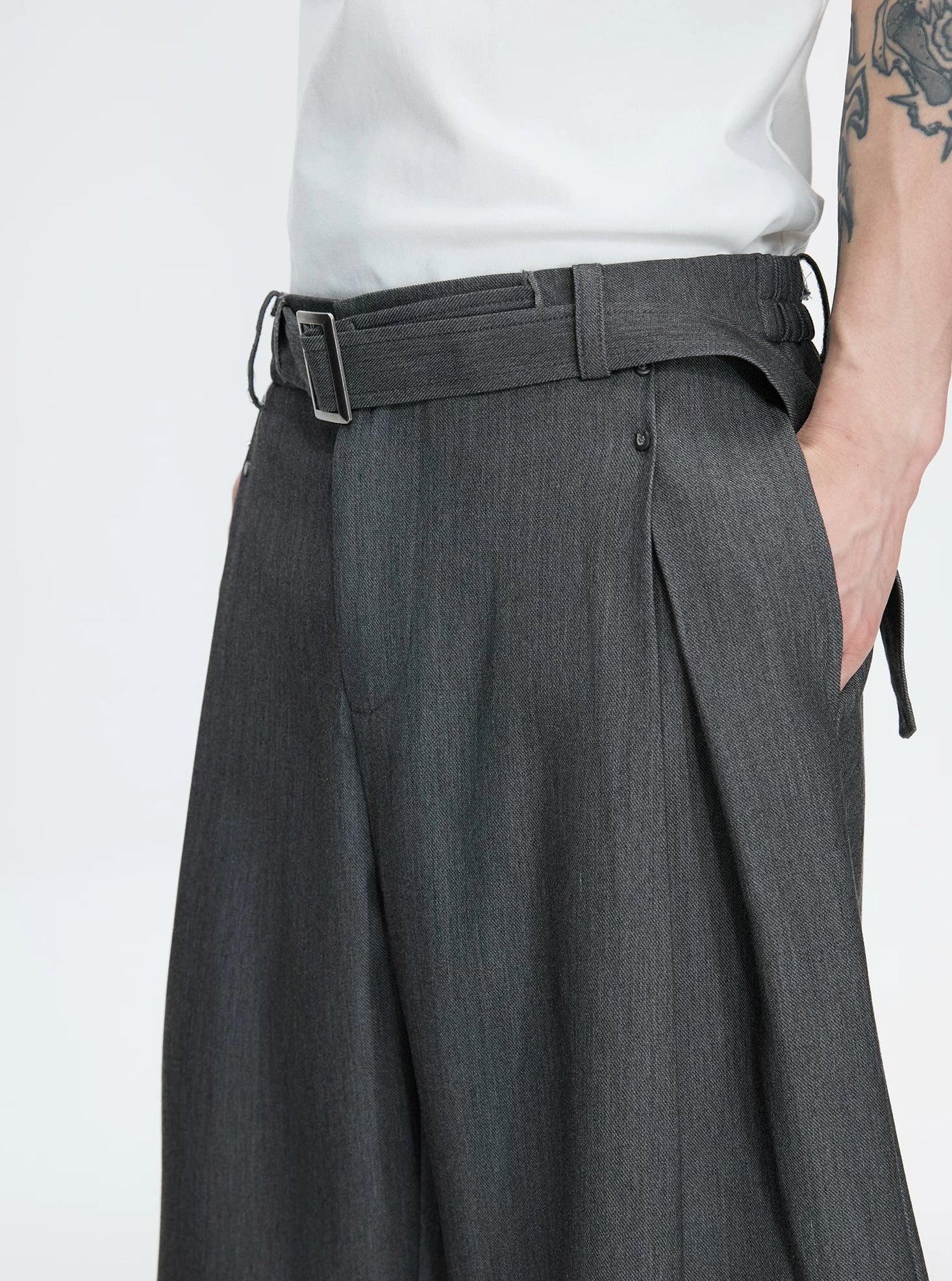 【26s May】Asymmetric Layered Cropped Shoulder Jacket Set