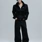 【25s Oct.】Hooded Cropped Mohair Patchwork Hooide/Pants