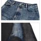 Heavy Waxed Flared Tassel Jeans