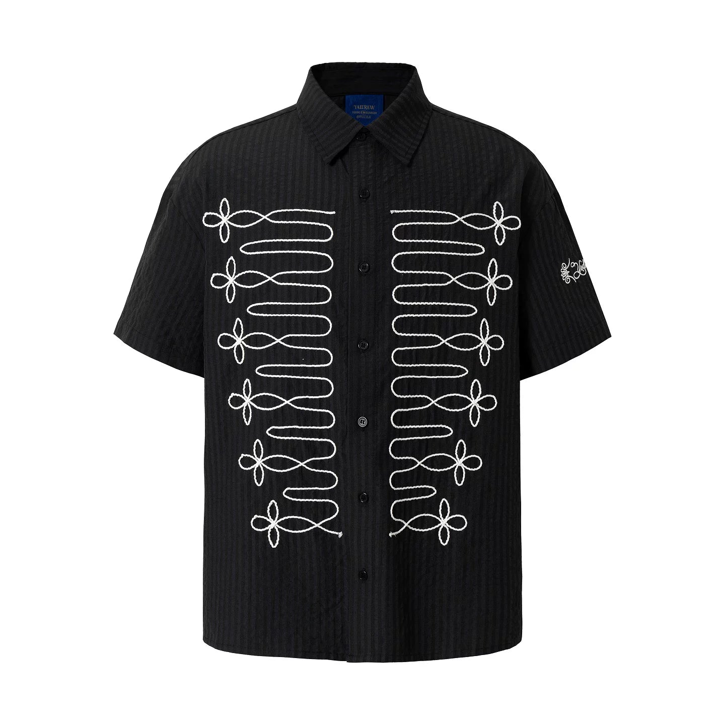 Royal Rope Tie Short Sleeve Shirt