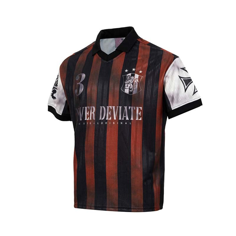 Vintage Badge Stripe Polo Jersey Tee