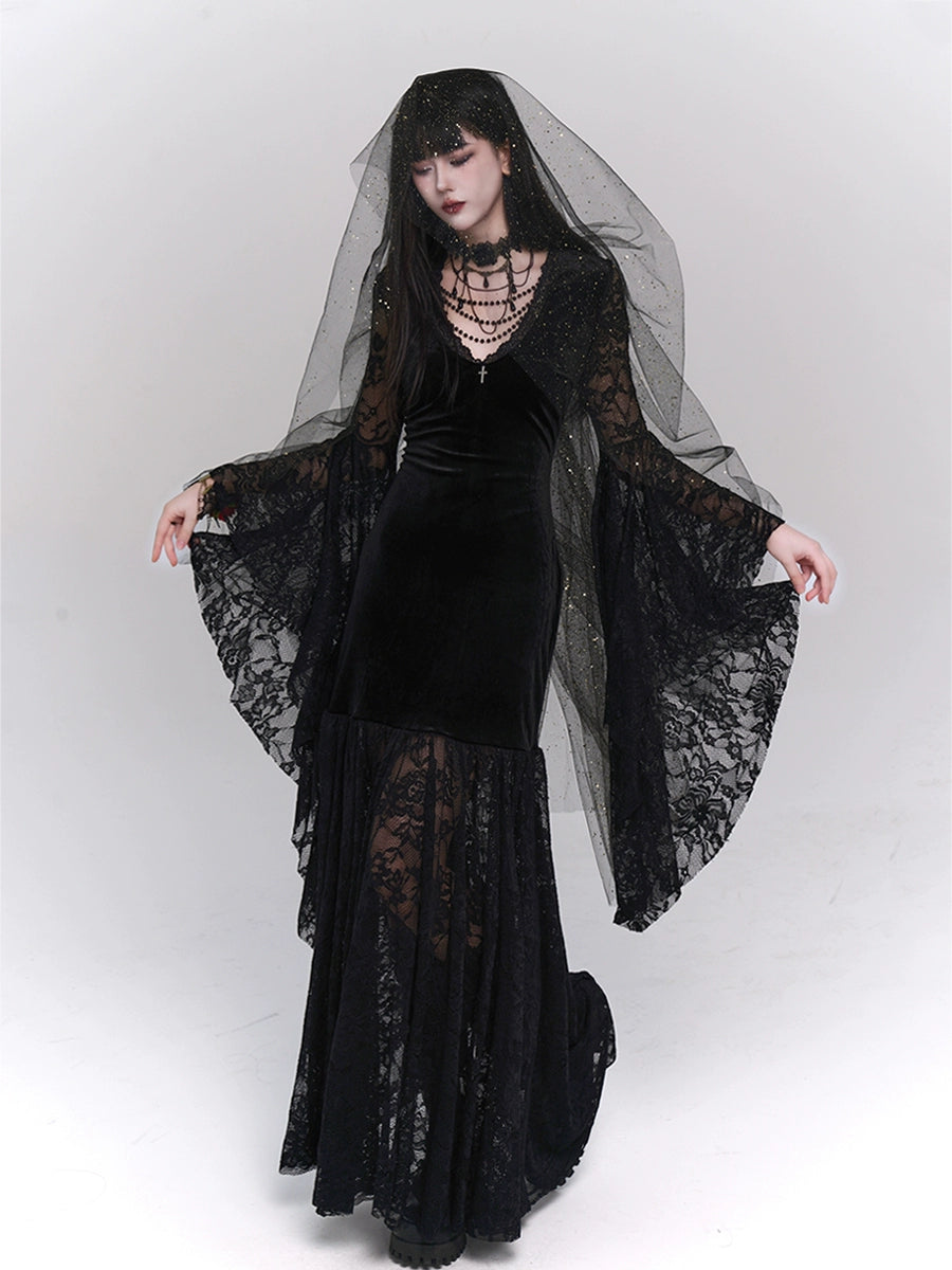 【25s Jul.】Black Gothic Evening Dress