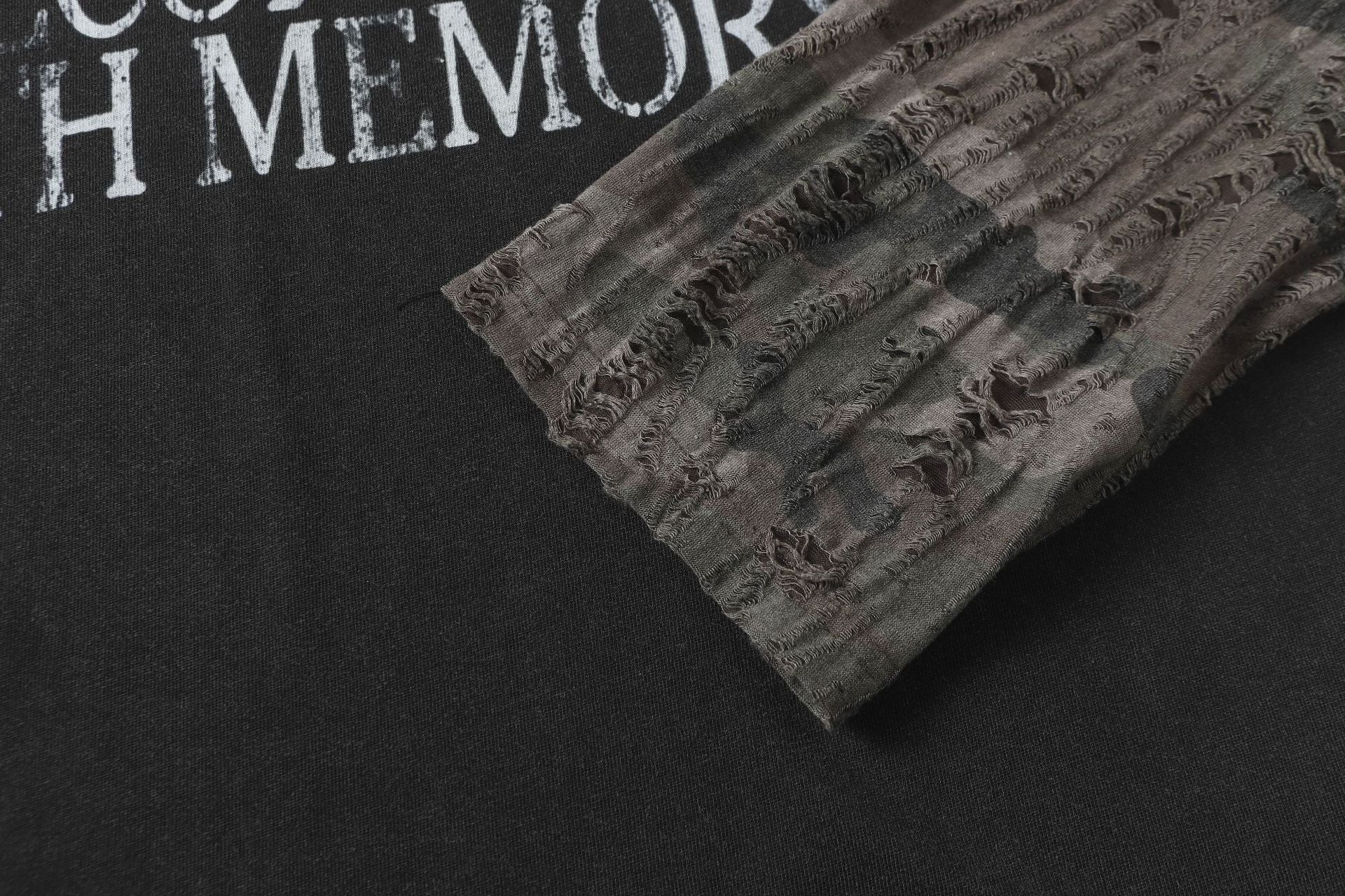 Layered Distressed Washed Long Sleeve Tee