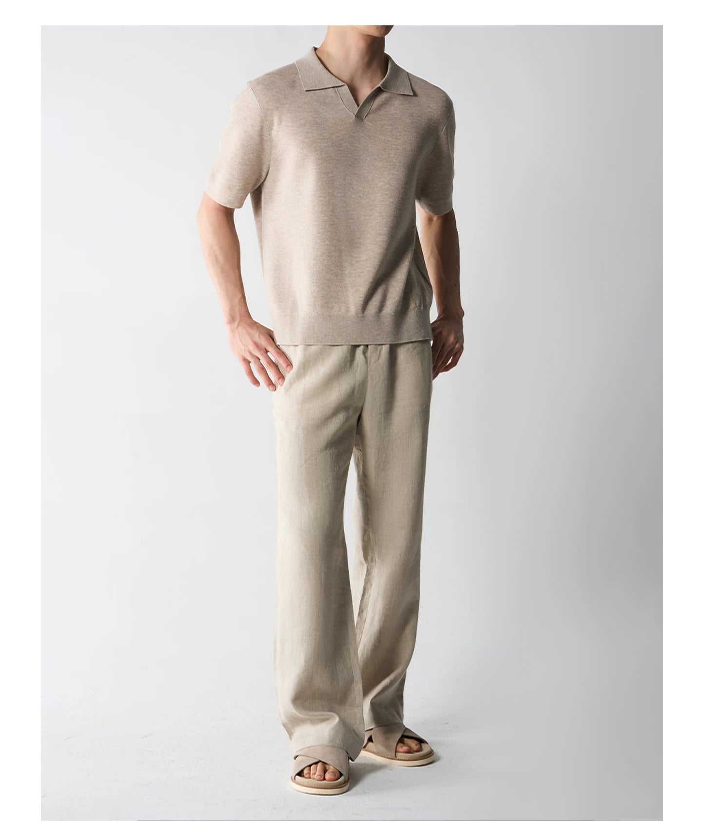 Ice Silk Knit Polo Shirt