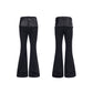 【25s Sep.】High Street Paneled Leather Bootcut Jeans