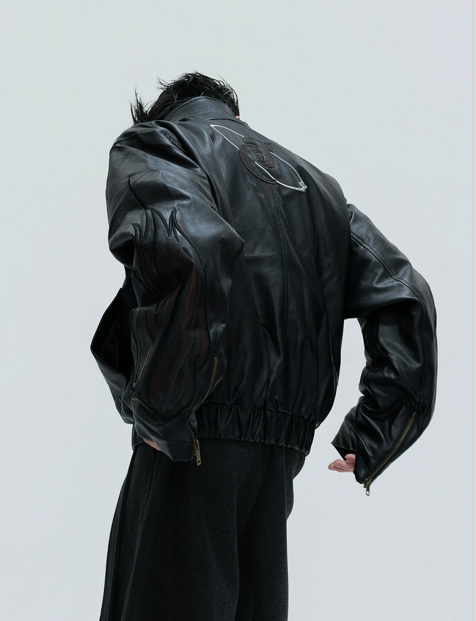 【25s Nov.】Distressed Embossed Detachable Fur Collar Thickened Cotton Coat