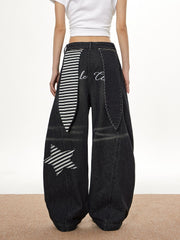 【25s Jul.】Star Bunny Ears Wide Leg Jeans