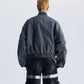 【25s Aug.】Distressed Washed Loose Bomber Jacket