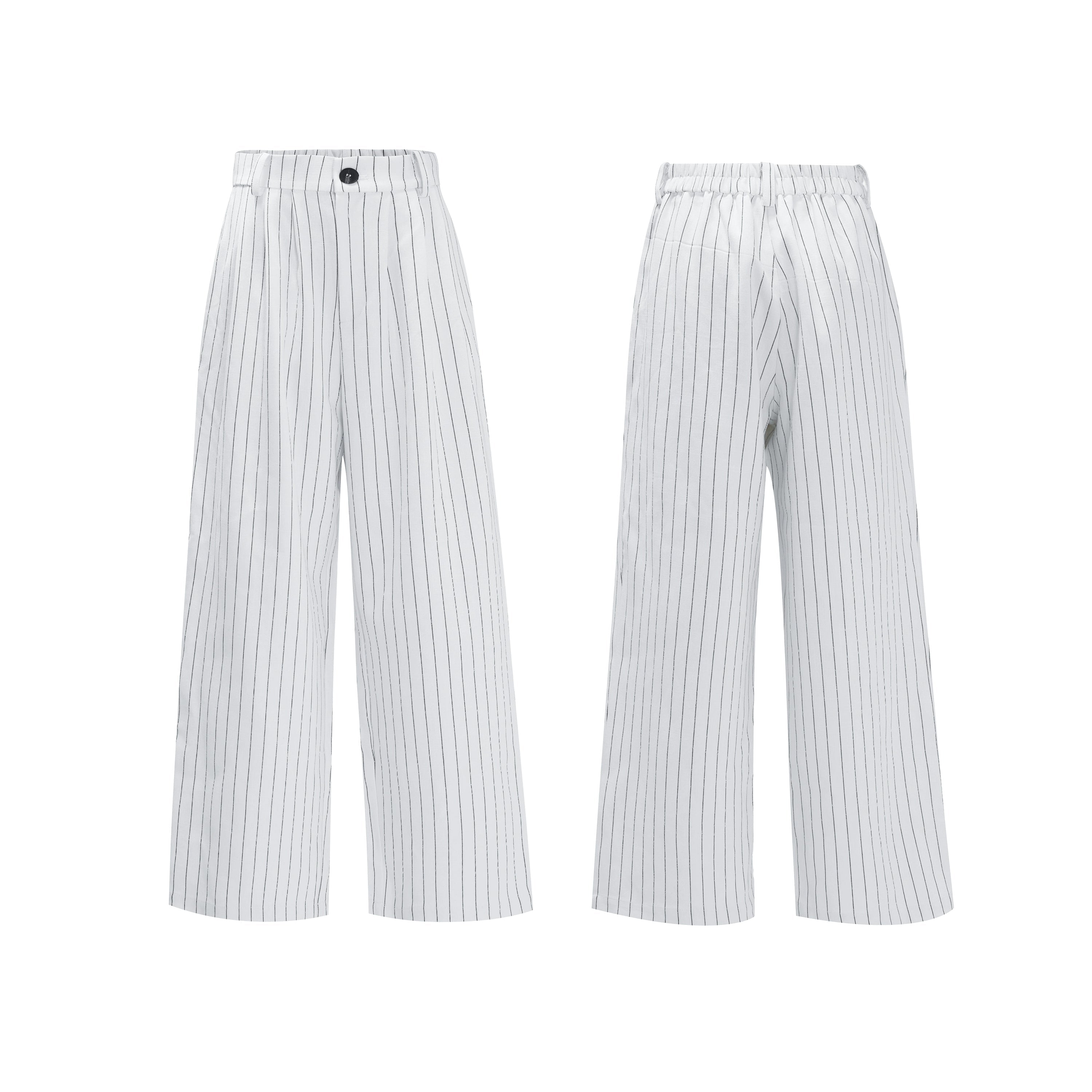 【25s Nov.】Striped Multi-panel Belted Jacket/Trousers