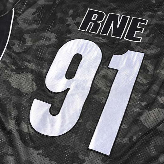 Embroidered Camo Mesh Jersey Tee