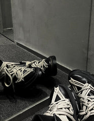 Lace-Up Platform Biker Combat Ankle Boots