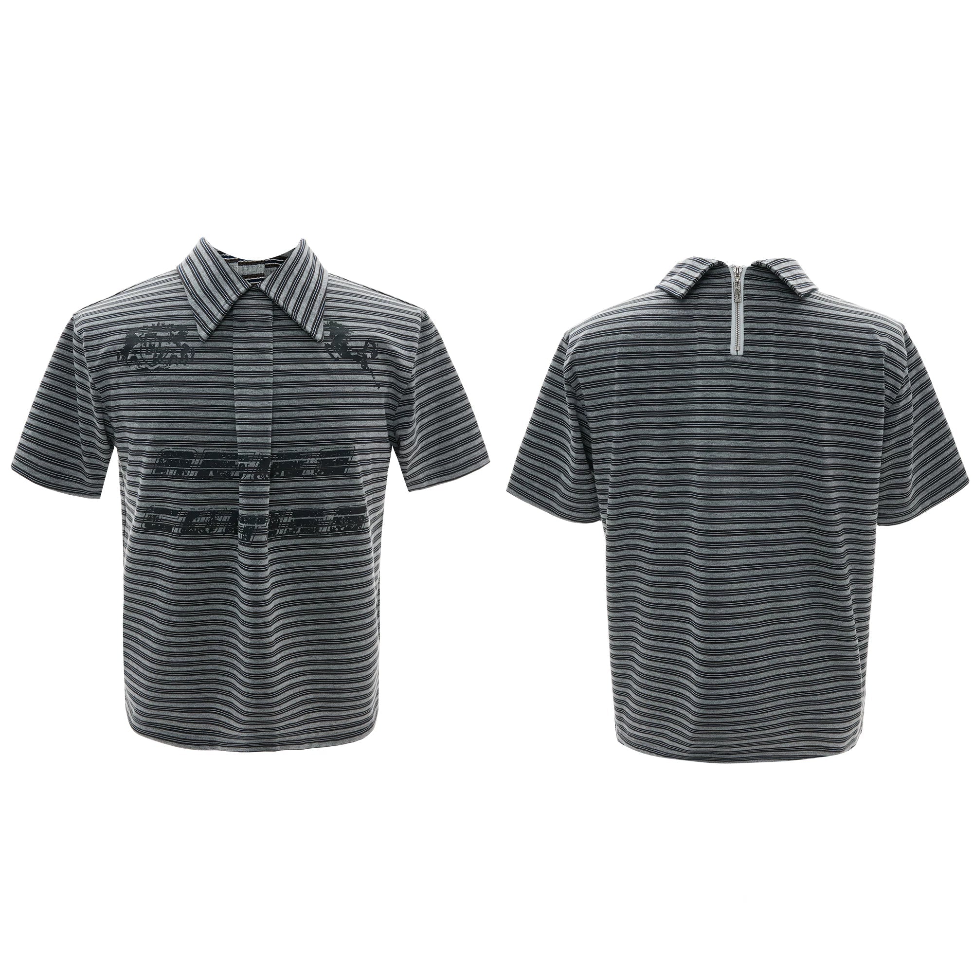 【26s Apr.】Contrast Stripe Embroidered Polo Tee