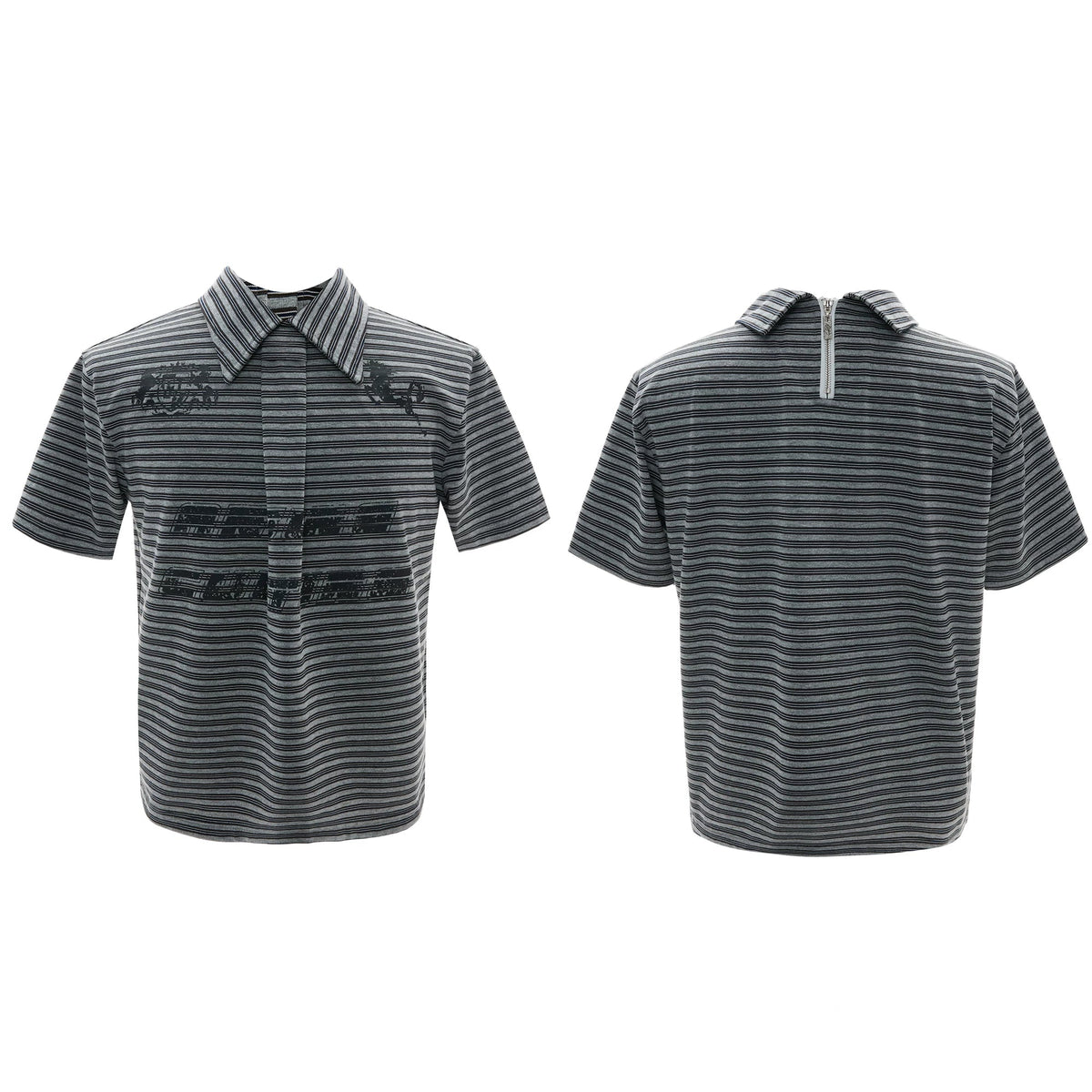 【26s Apr.】Contrast Stripe Embroidered Polo Tee