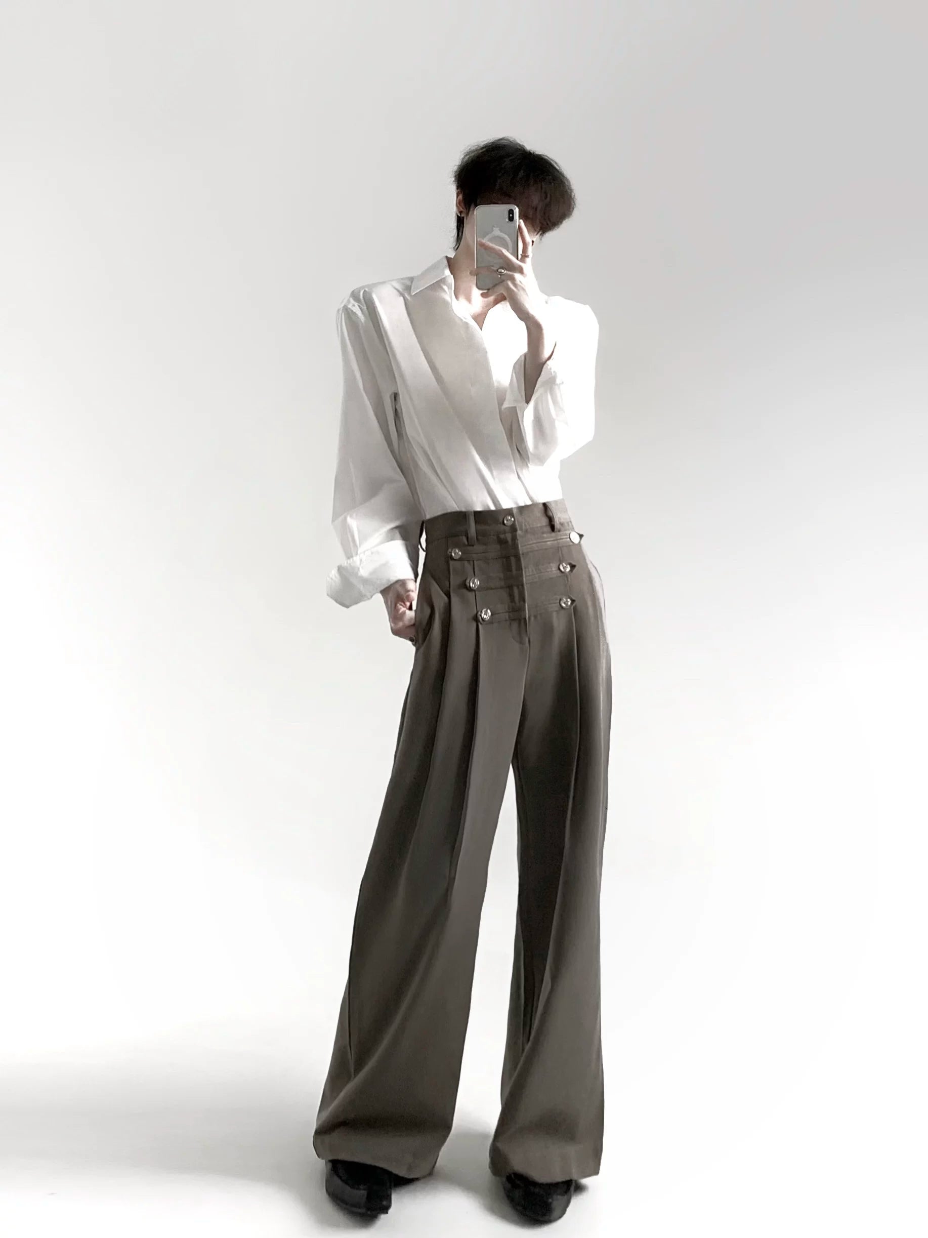 Napoleon Button Detail Trousers