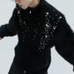 【25s Nov.】High-neck Plush Pearl Embellished Sweater