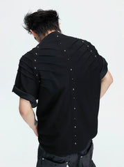 【26s Apr.】Studded Pleated Spine Structure Tee