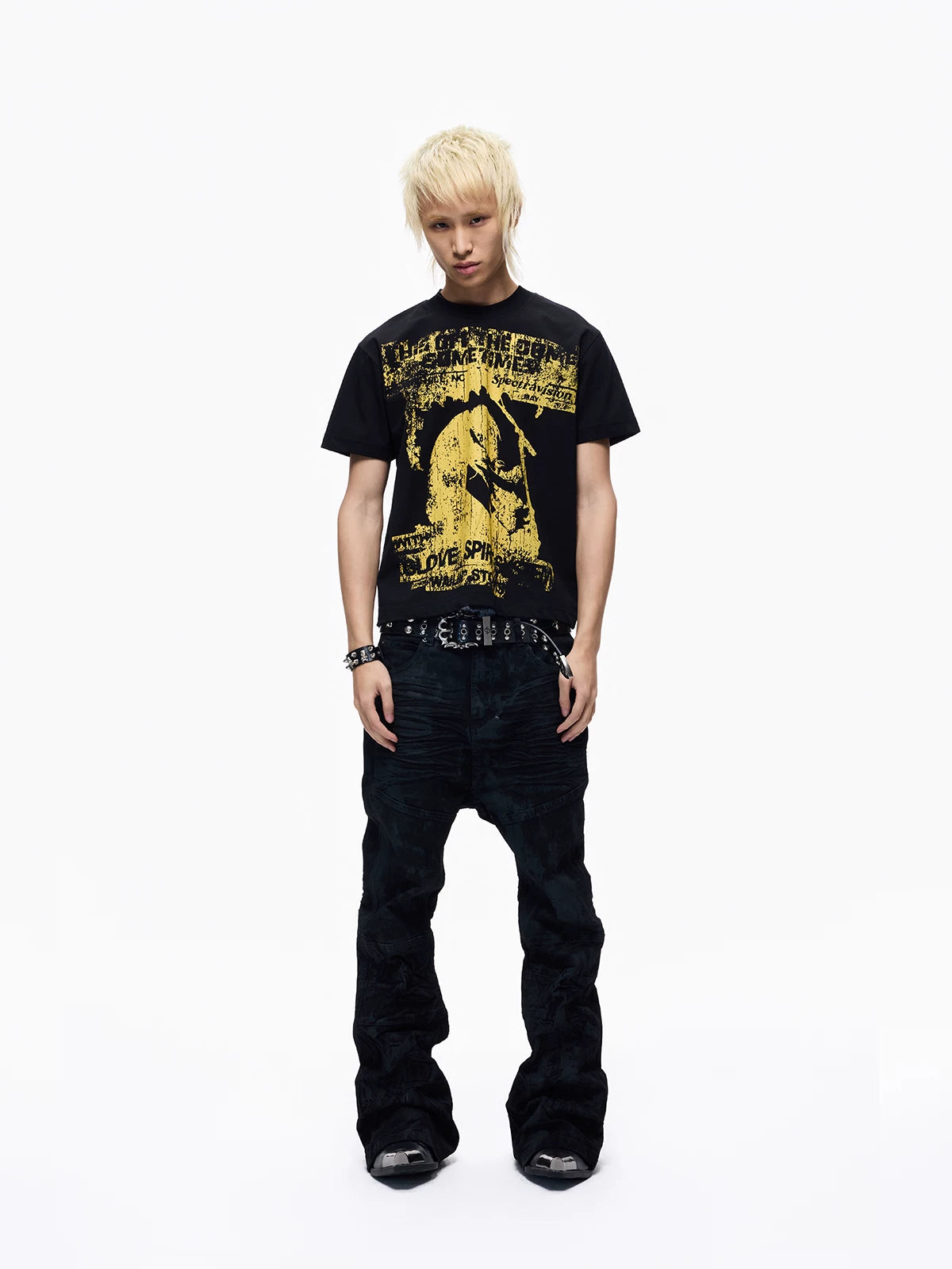 Vintage Rock Band Graphic Cropped Tee