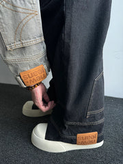 【25s Aug.】Deconstructed Washed Reversed Stand Collar Denim Jacket