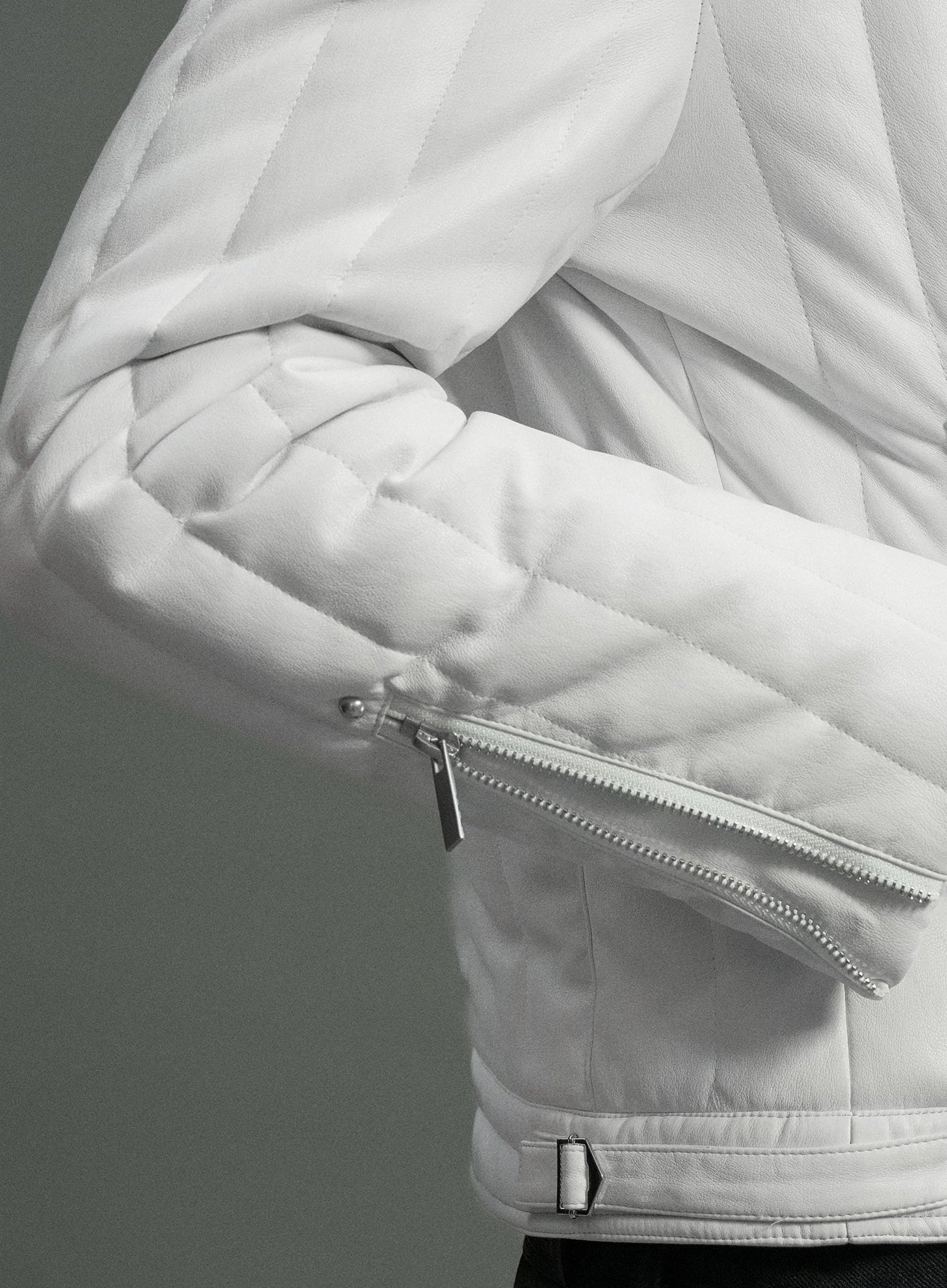 Asymmetric Zip Down Moto Jacket