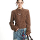 【25s Sep.】Vintage Brown Short Moto Jacket