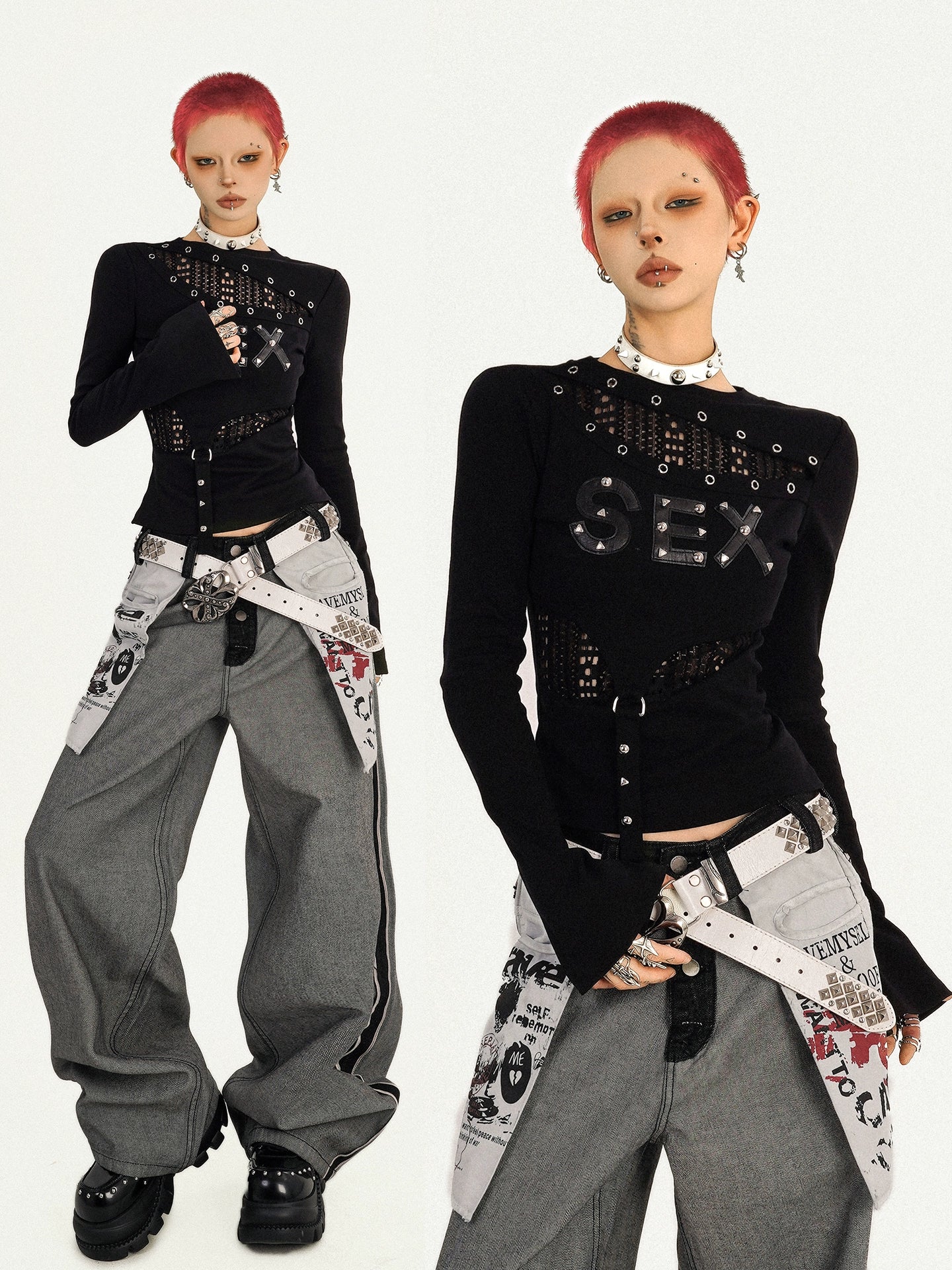【25s Oct.】Punk Retro Hottie Long Sleeve Top