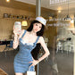 【25s Aug.】Denim Strapless Bodycon Mini Dress