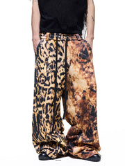 【26s May】Distorted Leopard 3D Print Wide-Leg Sweatpants