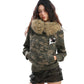 【25s Nov.】Detachable Fur-trimmed Camouflage Hooded Jacket