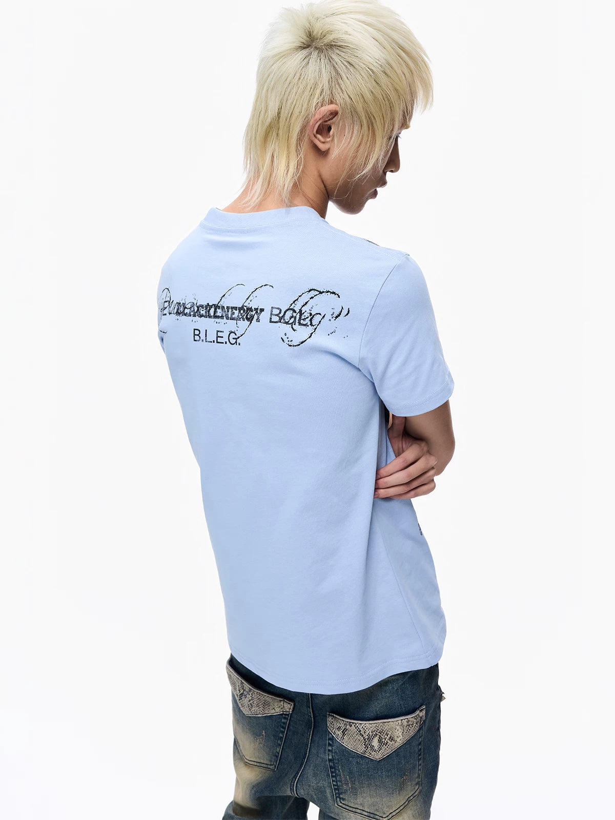 Washed Graffiti Cropped Tee