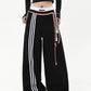 【25s Jul.】Retro Drawstring Sweatpants with Three Stripes