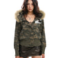 【25s Nov.】Detachable Fur-trimmed Camouflage Hooded Jacket